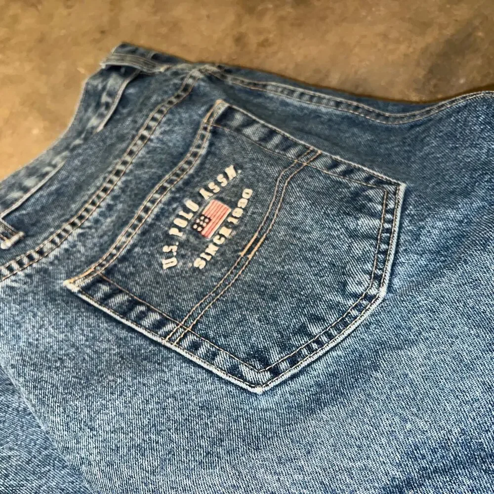 U.S. Polo Assn Baggy Carpenter Jeans 34x30 Blue
